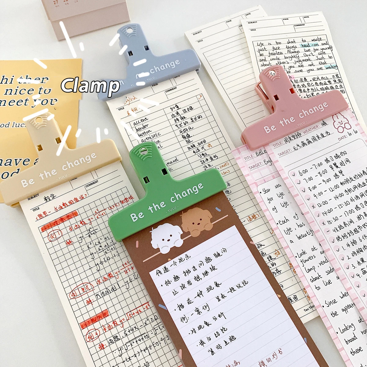 1pcs Neat and Clean Magnetic Paper Clip Retro Color Magnet Clamp