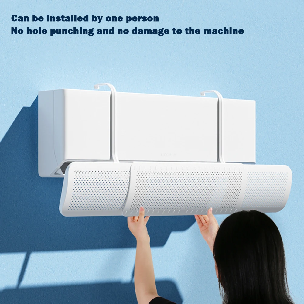 Air Conditioning Wind Shield Hanging-type Anti Direct Blowing Wind Deflector Adjustable Wind Guide Cover Outlet Baffle Dust Cover
