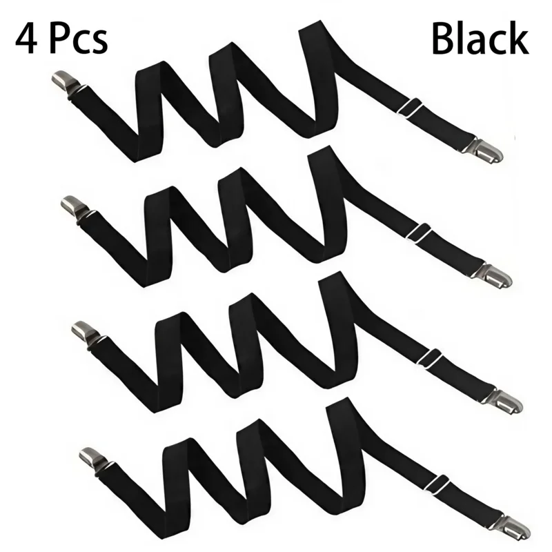 4PCS Double Clamp Multipurpose Sheet Gripper with Adjustable Non-Slip for Bed Sheets & Sofa Covers