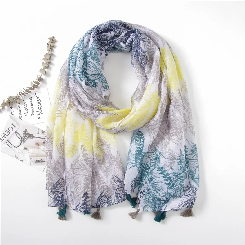 Neues Design Marke Frauen Schal Mode druck Baumwolle Frühling Winter warme Schals Hijabs Dame Pashmina Foulard Bandana Plaid – Detail 17