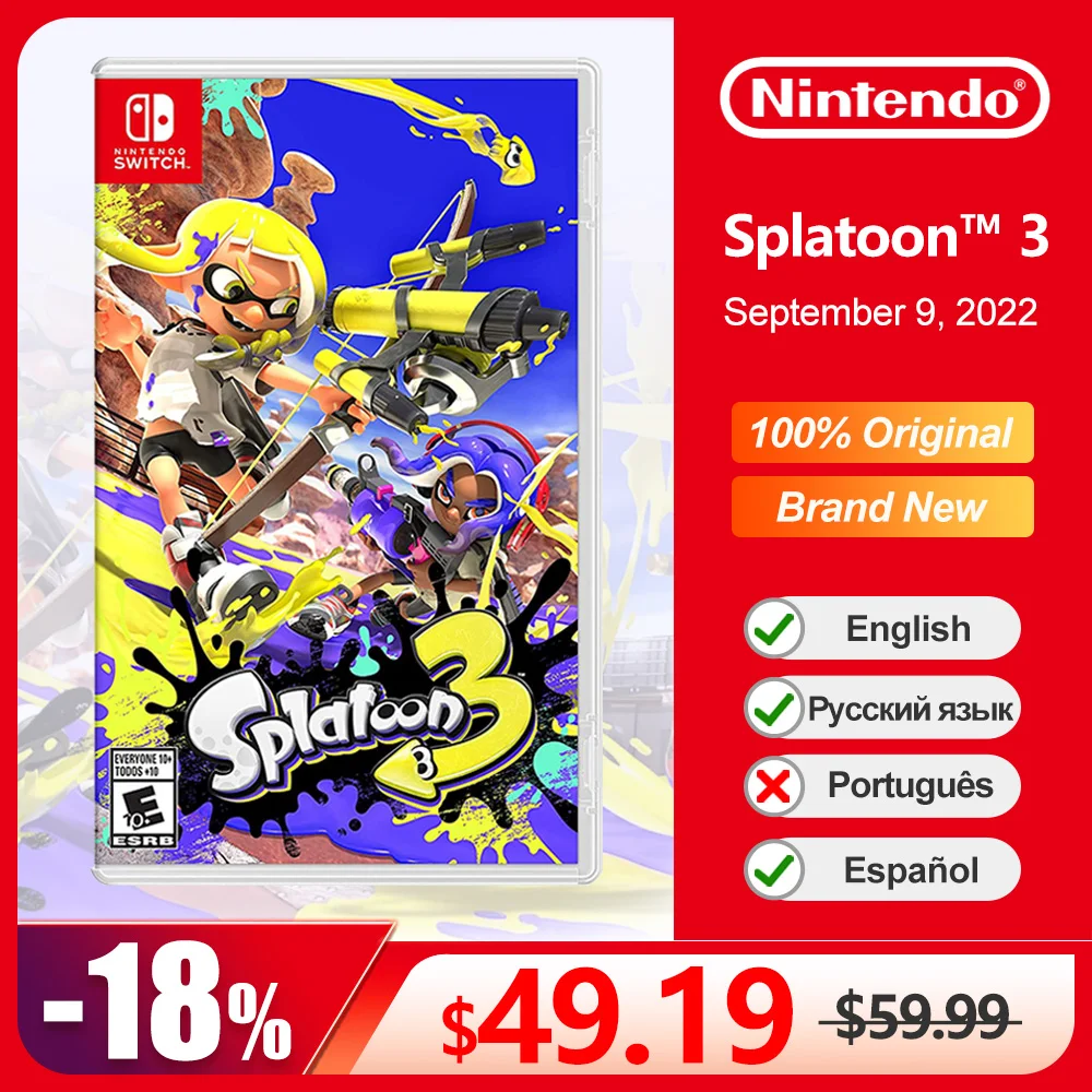 Splatoon 3 Nintendo Switch Offerte Di Gioco 100% Ufficiale Originale Gioco Fisico Carta Multiplayer Genere Per Nintendo Switch Oled Lite