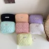 INS Love Heart Square Cosmetic Bag Women Portable Earphones Lipstick Sanitary Napkins Storage Pouch Small Makeup Zipper Bags 1