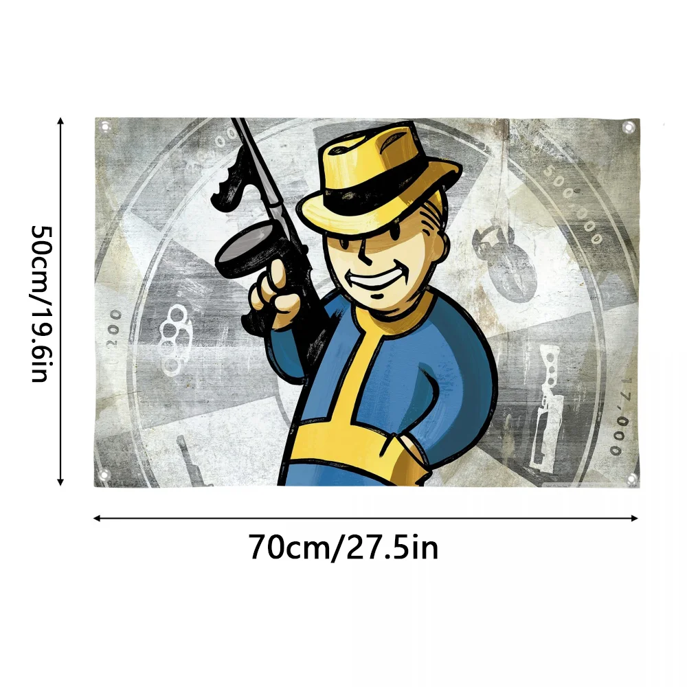 Retro Fallout Logo Flag - Cool Room & Outdoor Wall Hanging Art Banner Decoration