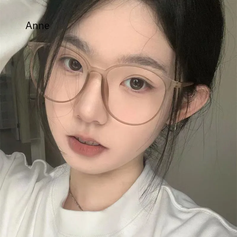 Black Frame Myopia Glasses Anti-blue Light Anti-radiation Near Sight Glasses Personality Female Large Frame Short Sight Glasses 5
