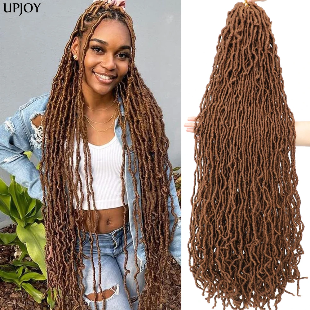 

New Soft Locs Crochet Hair 18 24 36inch Faux Locs Crochet Braids #30 27 350 1B PreLooped Synthetic Braiding Hair Extensions Locs