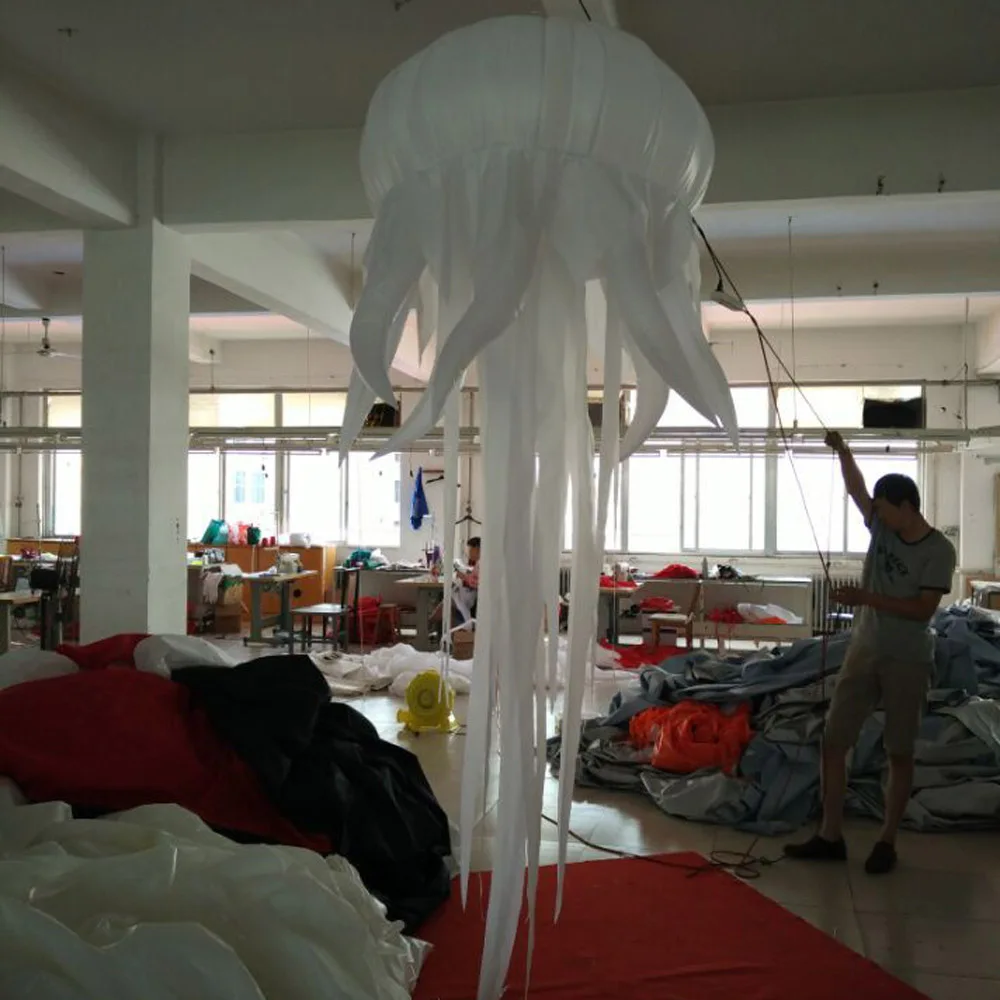Giant Inflatable Led Jellyfish Hanging Lighting Medusa Balloon Inflatable Octopus Tentacles For Party Decoration 5