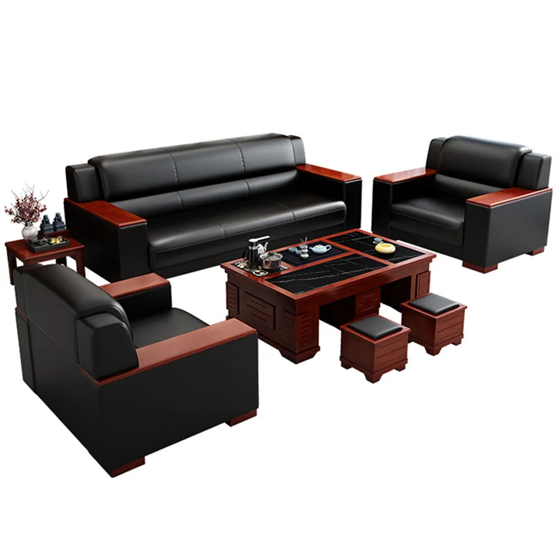 Accent Large Office Sofas Lounge Leather European Executive Office Sofas Reception Modernos Para Sala Furniture