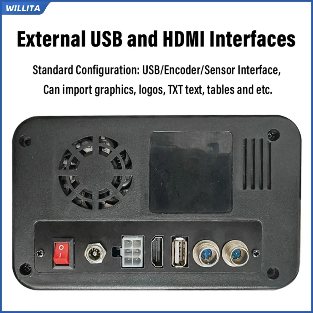 윌리타 CP-100 자동화 전송 및 코딩 기계 25m/min 잉크젯 프린터 (컨베이어 벨트 포함, 바코드 유통기한 인쇄용)