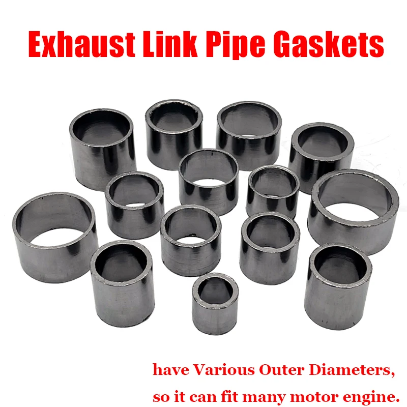 Motorcycle Exhaust Pipe Muffler Universal Connector Gaskets Seals Make