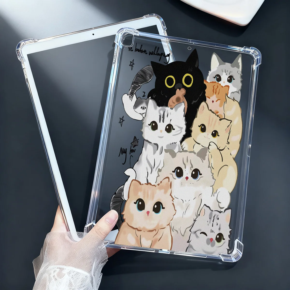 Enhanced Silicone Cat Tablet Case - Protective Cover