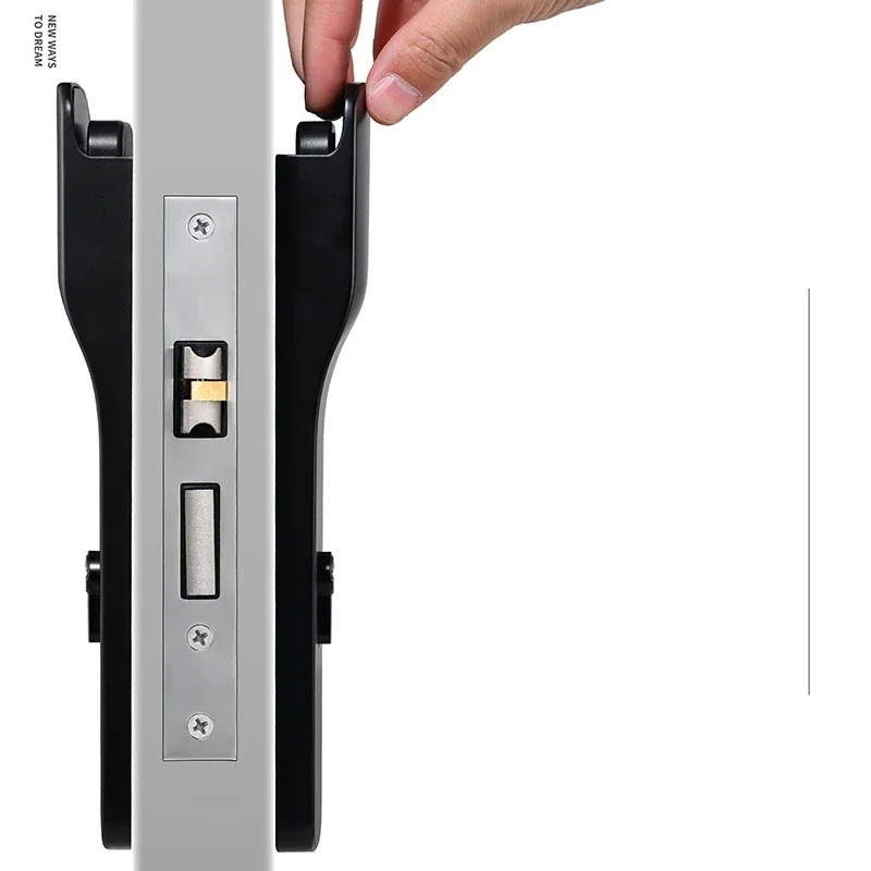 Invisible door lock without handle for Indoor room wooden door Silent lock body safe and anti-collision