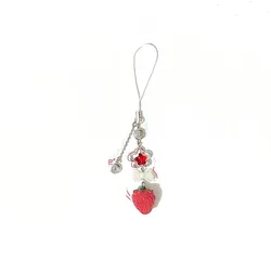 Handmade Strawberry Charm - Cute Jewelry Keychain Accessory (5)