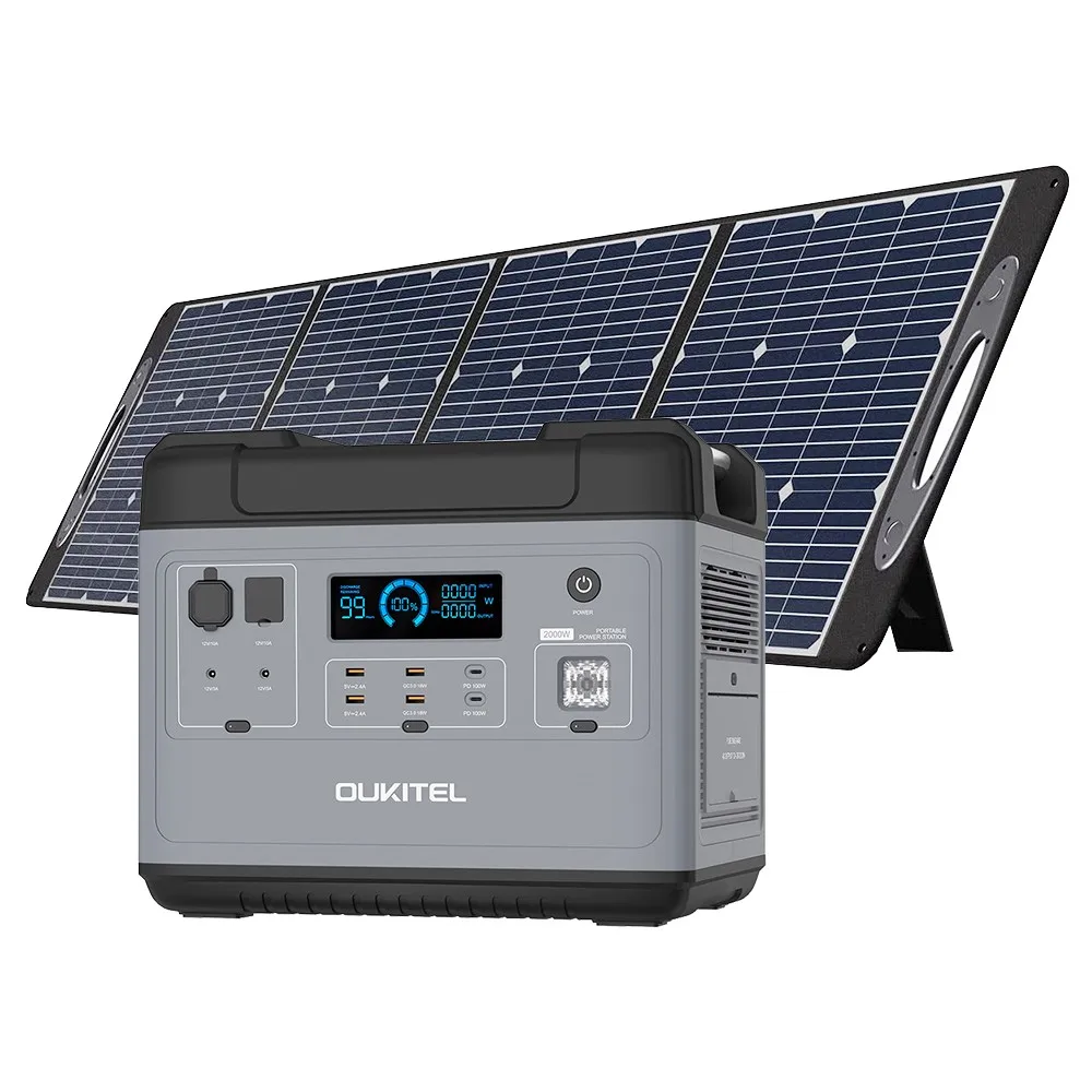 OUKITEL P2001 Generateur Electrique Portable 2000Wh-62500mAh,Groupe  électrogène solaire LiFePO4,3 Sortie AC 2000W (4000W Max) - Cdiscount  Bricolage