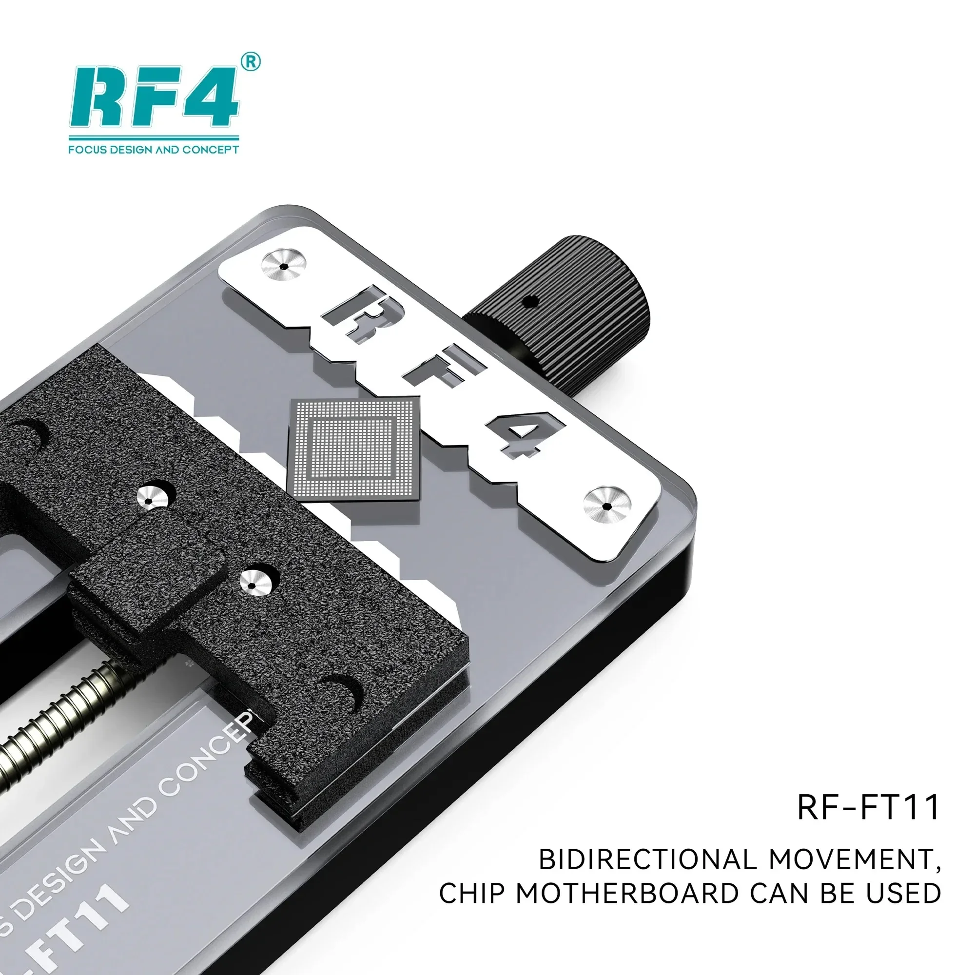 PCB 거치대 고정장치 IC 칩 납땜 3 축 클램프, 휴대폰 노트북 태블릿 마더보드 수리용, RF4 RF-FT11 3 카드 고정