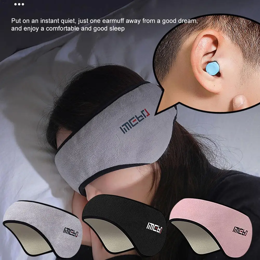 

Eye Hurm Earphone Set Soundproof Earmuffs Reduce Noise Sleeping Mask Warm Relax Plush Winter Warm Head Protector Unisex