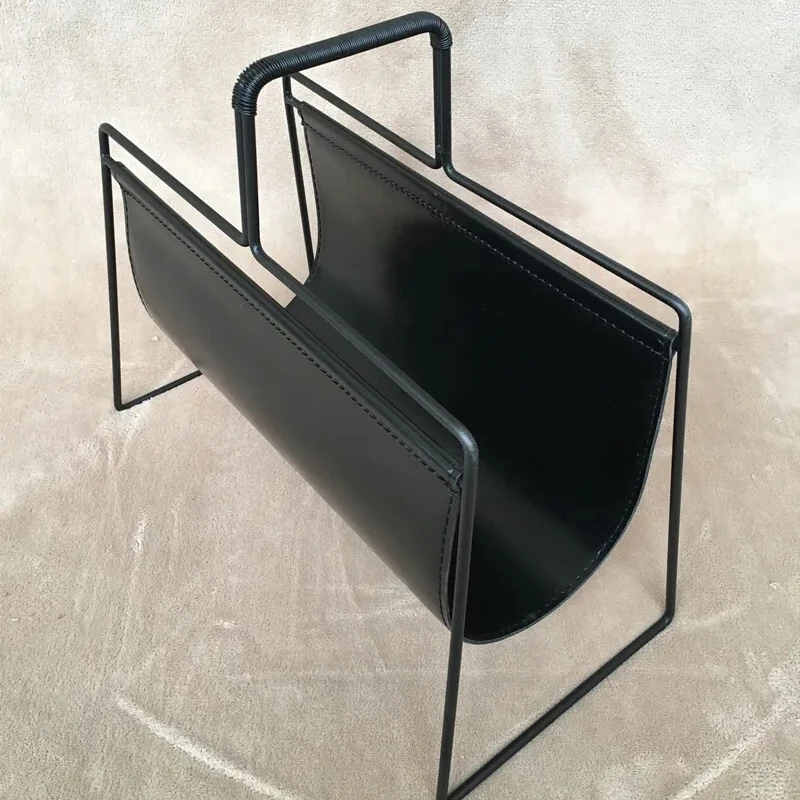 Nordic PU Leather Metal Gold Bookshelf Iron File Book Organizer Shelves Magazine Holder Book Rack Home Decoration Accessories