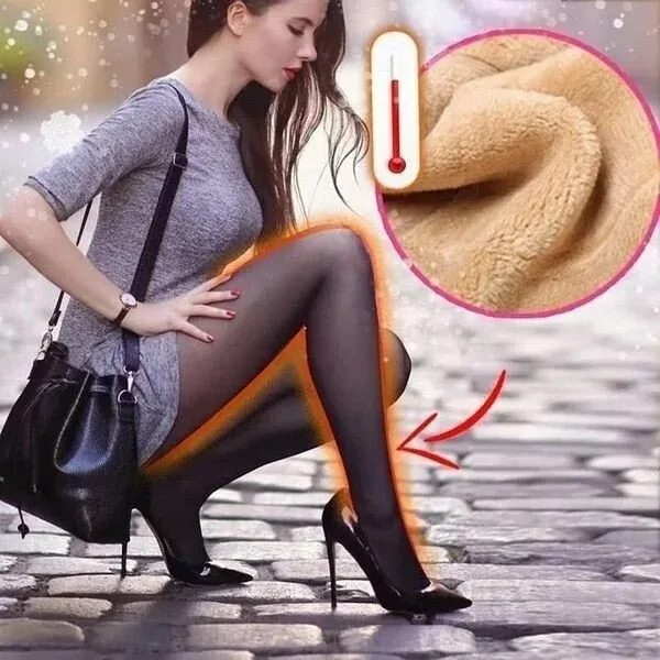 Flawless Legs Fake Translucent Warm Fleece Pantyhose Women Warm Fleece  Lined Slim Stretchy Leggings Pant at  Women’s Clothing store