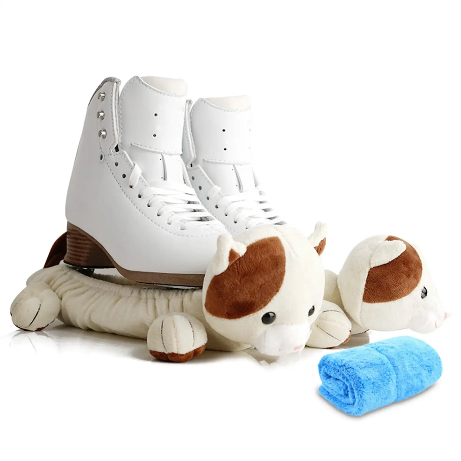 Ice Skate Blade Covers Skating Cover Soft Plush Winter Skate Blade Protector Cover for Hockey Skates Ice Skates Accessory