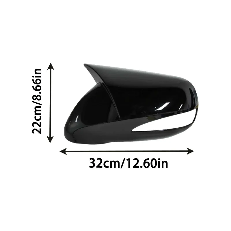 LHD 렉서스 IS350 IS250 ES350 2008-2012 M 혼 스타일 카본 파이버 글로시 블랙 윙 리어뷰 미러 커버 캡 케이스 트림 한 쌍
