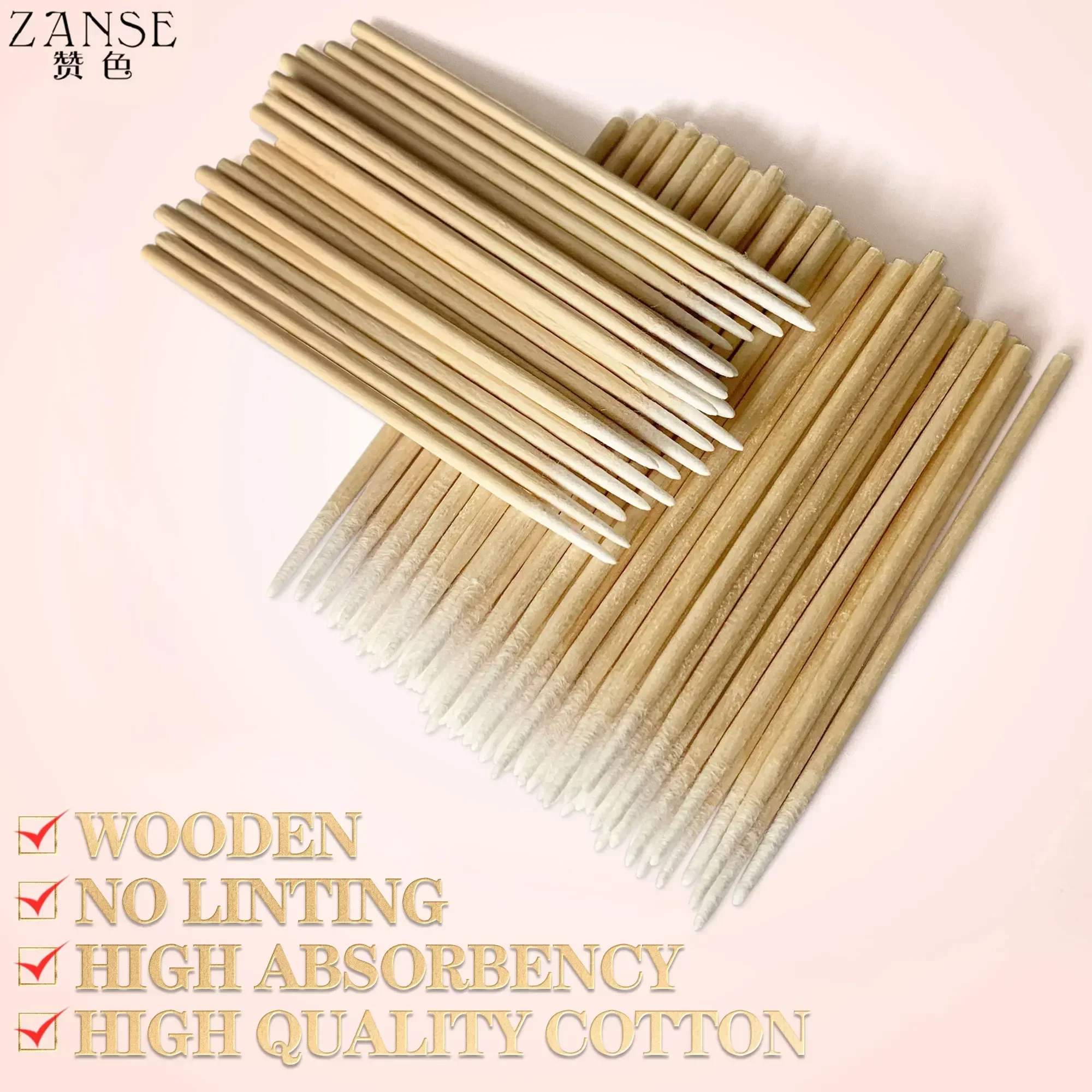 500pcs Micro Wood Cotton Swab Eyelash Extension Tools Tatoo Microblading Cleaning Wooden Sticks Cosmetic Cotton Brush Buds Tip