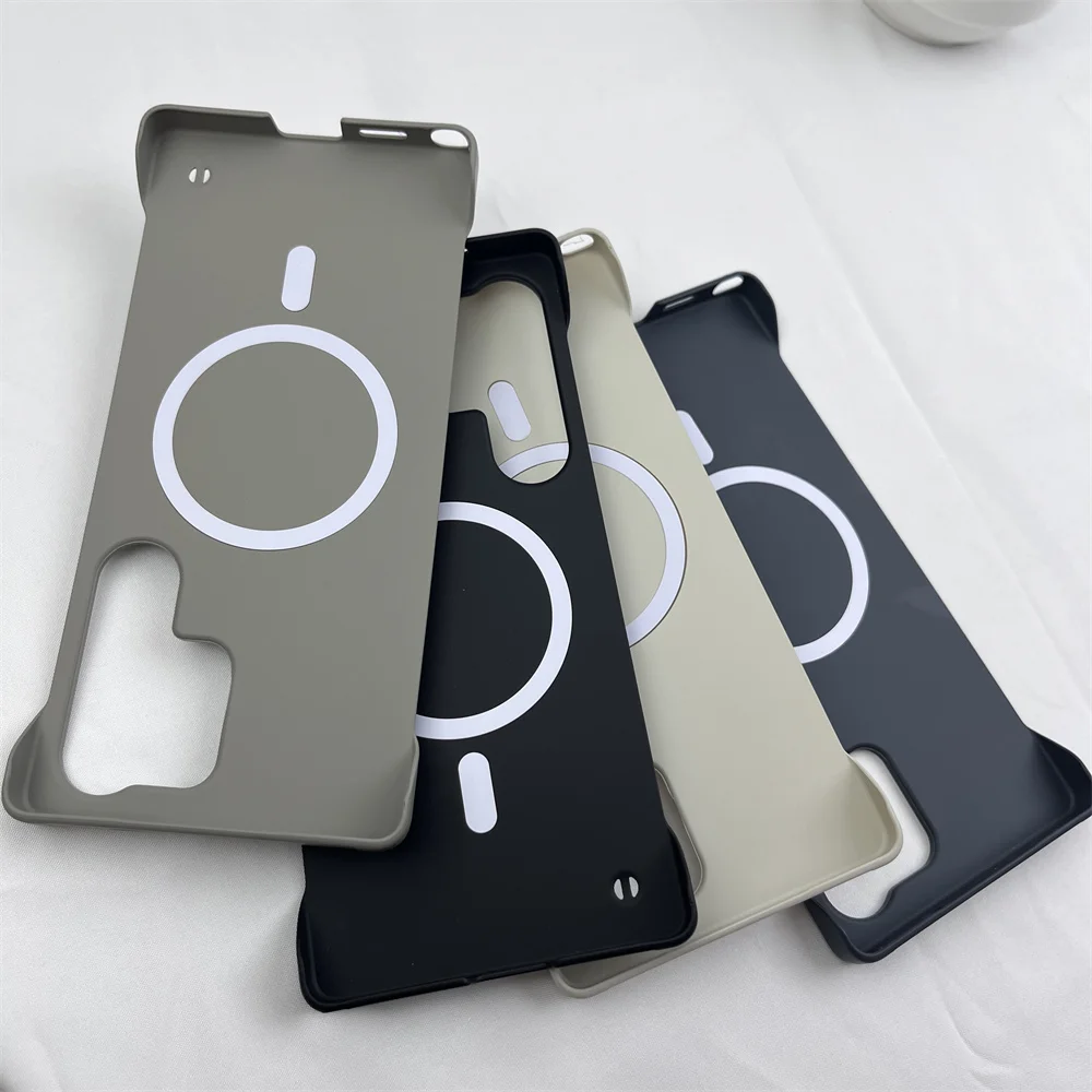 Slim Frameless Magnetic Phone Case with Wireless Charging Support