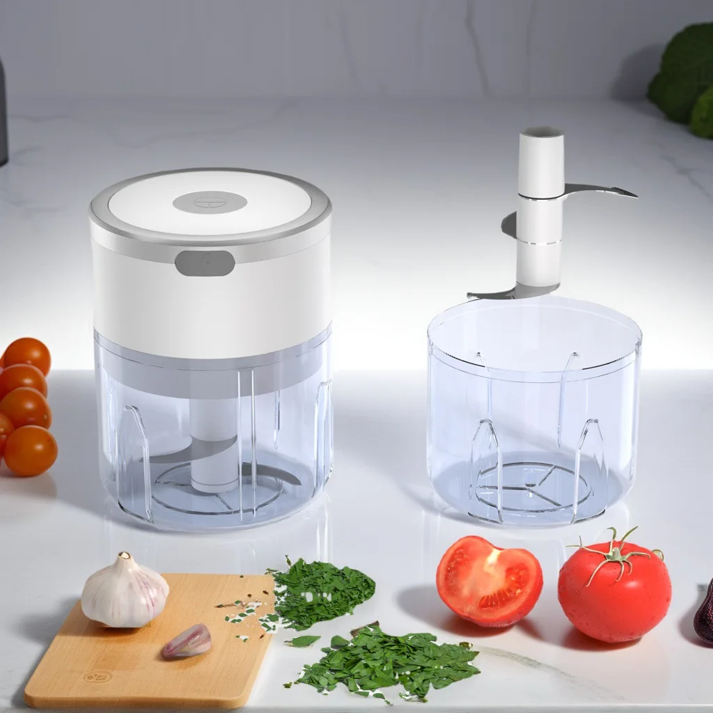 250ml Mini Garlic Chopper, Portable Food Processor, Cordless Meat Grinder, Multi-Purpose Crusher For Vegetable, Garlic, Ginger, 6