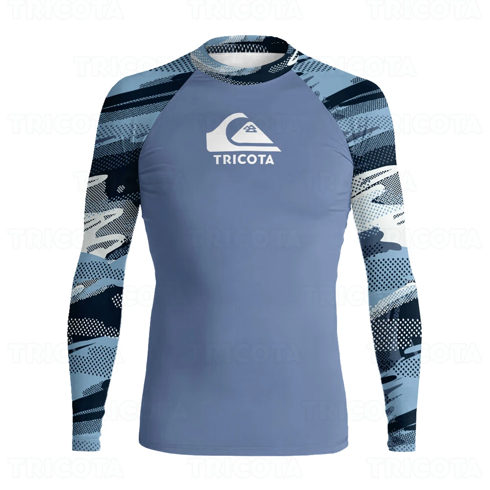

TRICOTA Surfing Shirts Men's Uv Sun Protection Long Sleeve Upf 50+ Shirt Rash Guard Surfing Clothing Beach Shirt Surf Top Wear