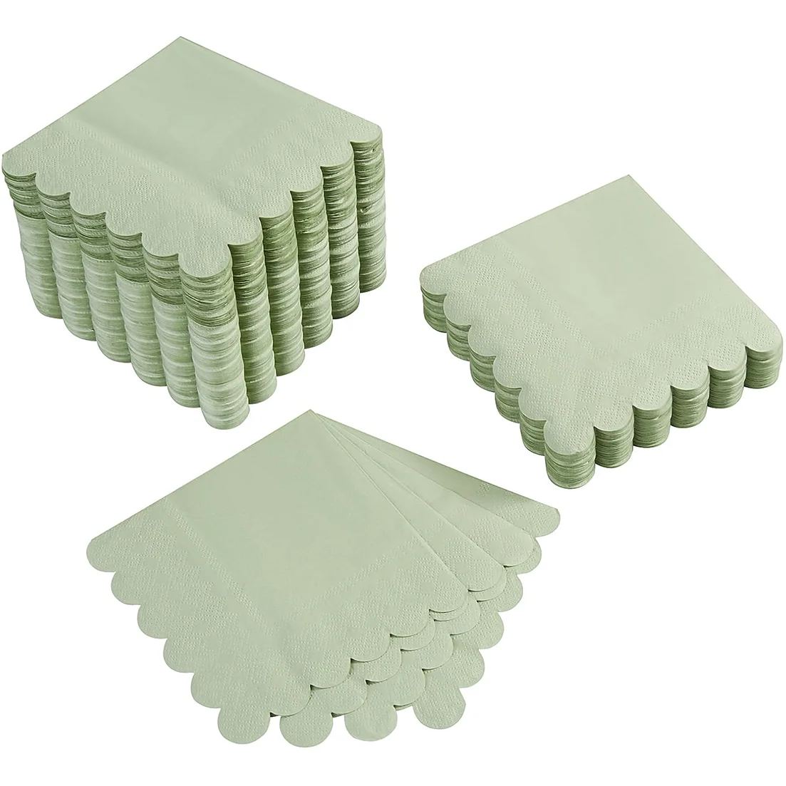 SietDESEO Cocktail-Servietten – 50 Stück, Weiß, 3-lagig, 12,7 X 12,7 Cm Gefaltet