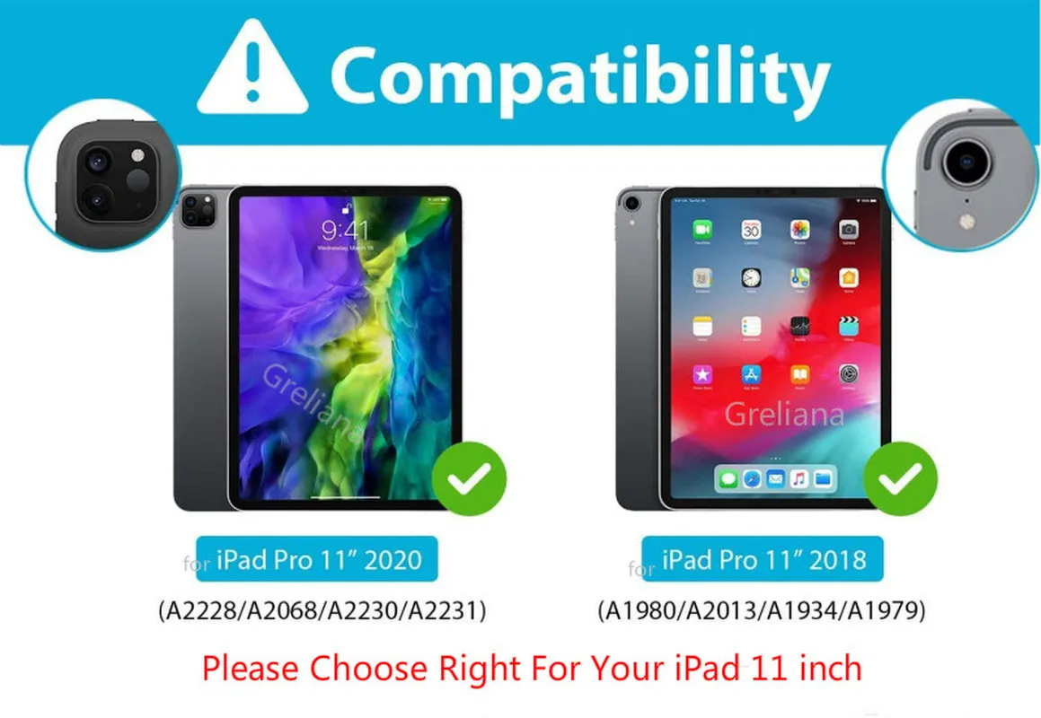 BAOWEI Cover Con Portapenna Per IPad Pro 11 (2021/2020/2018) E IPad Air 4 - Custodia In PU E TPU, Supporto Regolabile, Blu, Con Cinghia Elastica - 4