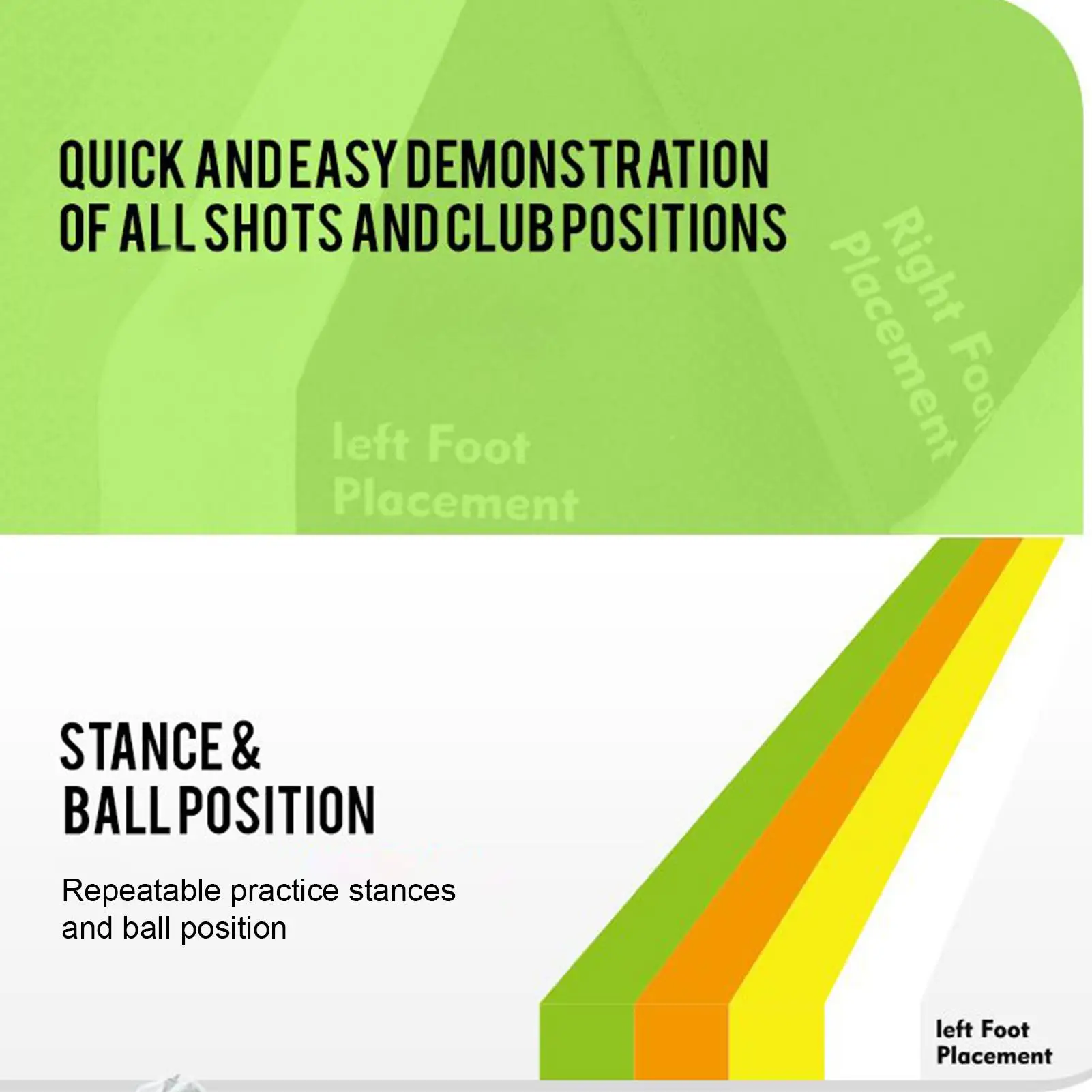 Golf Swing Station Towel Double-sided Putting Guide Club Positioning And Path Towel Chipping / Pitching Training Mat For Golf