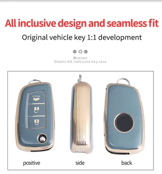 Cover Telecomando/chiave per Nissan Qashqai j10 j11 F15 Juke Tiida XTrail Murano MAXIMA ALTIMA portachiavi accessori Auto - Copertura della cassa chiave dell automobile Shell per Nissan Qashqai j10 j11 F15 Juke Tiida