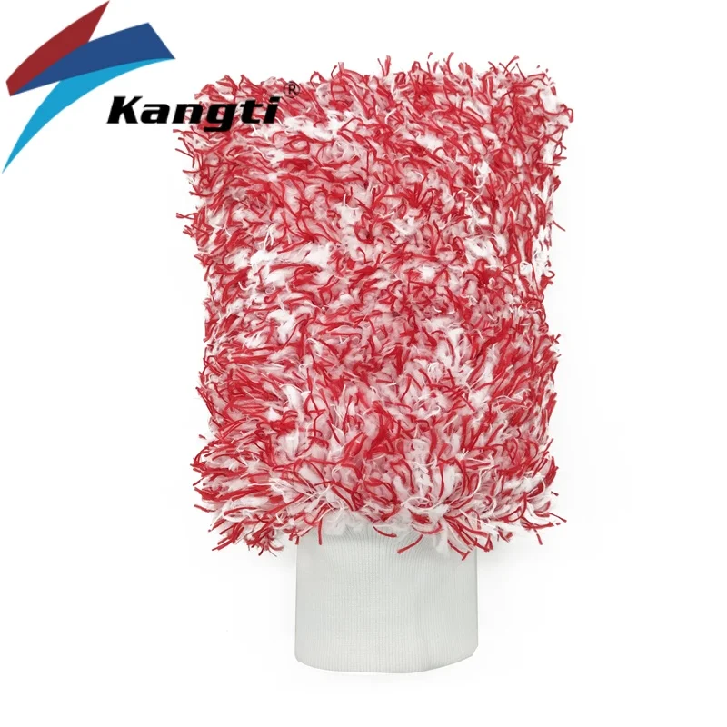 Kangti Car Maximum Mitt High Density Auto Wash Cloth Ultra Super Absorbancy Car Sponge Plush Glove Microfiber Cleaning Towel