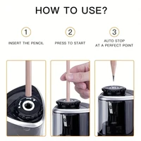 Electric Sharpener Assembly Desktop Automatic Pencil Sharpener Suitable To Pencils (6-8mm) for Students School Office Stationery 6