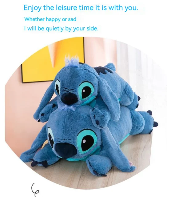 45-80cm Lilo & Stitch Disney peluche bambola grandi animali di peluche  giocattoli cuscino per dormire bambini regalo di compleanno regalo di san