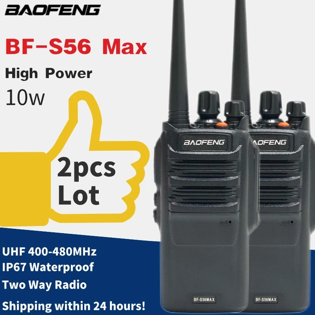 2* Talkie Walkie baofeng bidirectionnelle 10km avec radio IP67 Étanche  VHF/UHF 128 Canaux Double 10W