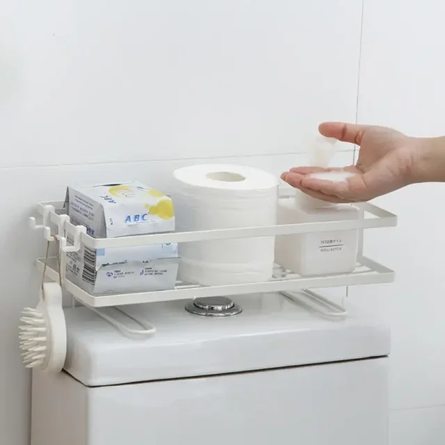 New Multifunctional Punch-free Bathroom Shelf WC Over Toilet Rack Toilet Paper Holder Towel Stands Washing Machine Storage Racks