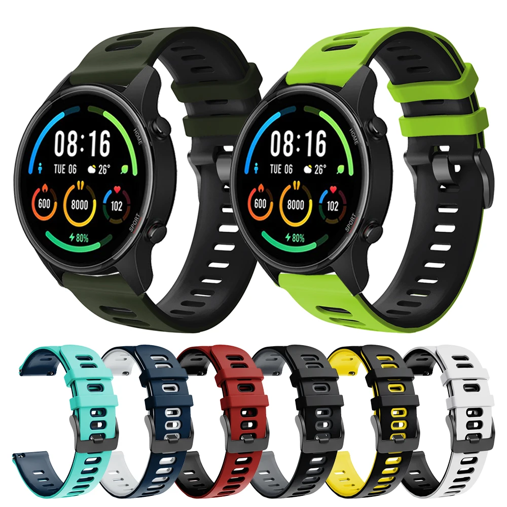 

Ремешок силиконовый для Xiaomi Mi Watch, спортивный цветной сменный Браслет для наручных часов, аксессуары