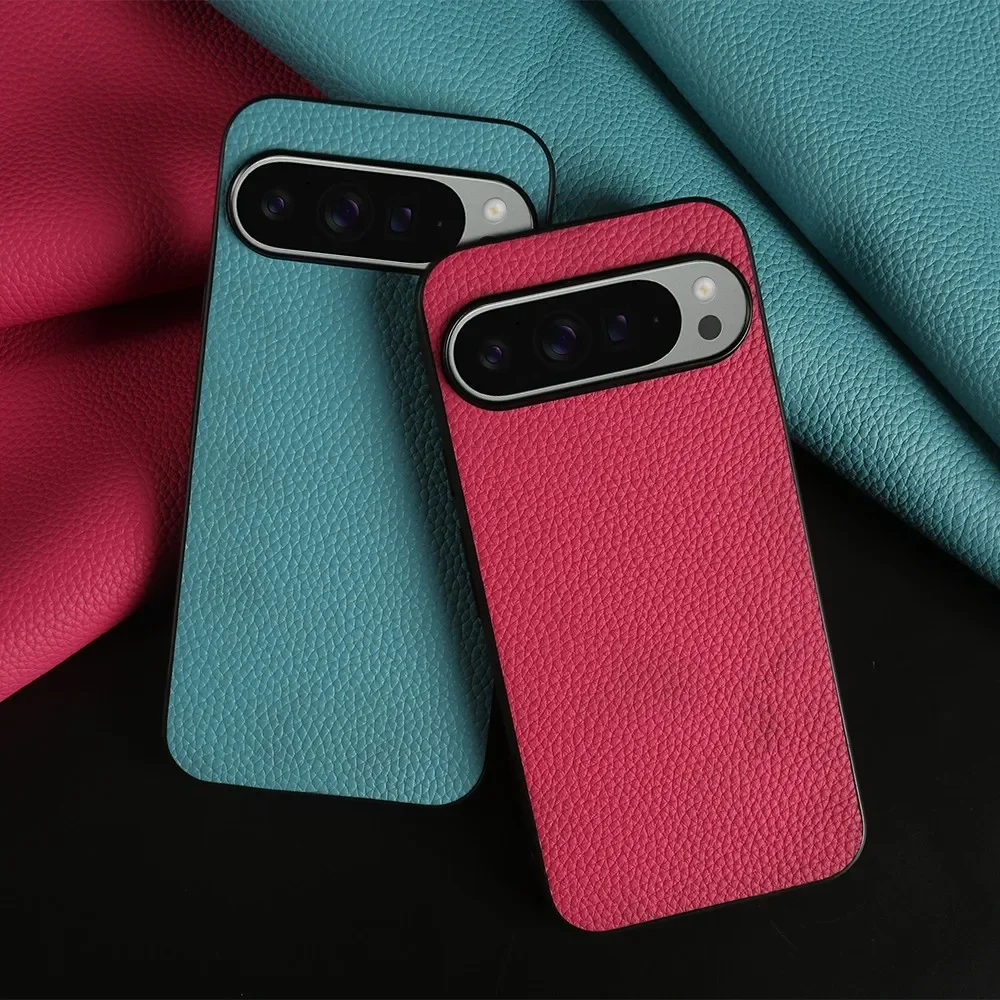 Premium Cowhide Leather Phone Case - Luxury Shockproof Full Protection Back Cover
