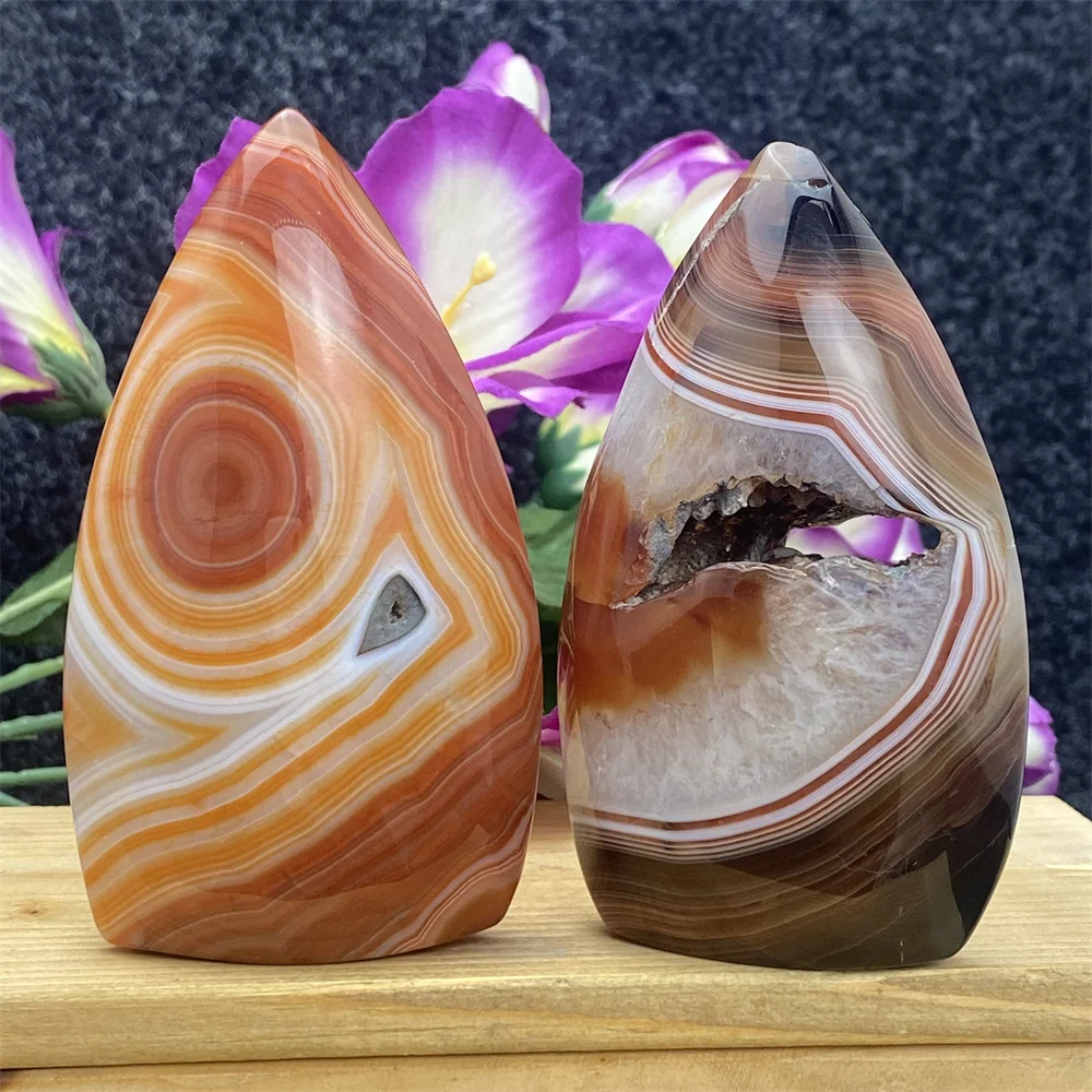 

Natural Red Lace Agate Geode Free Flame Shape Torch Reiki Healing Crystal Tower Style Feng Shui Home Decor Holiday Gift