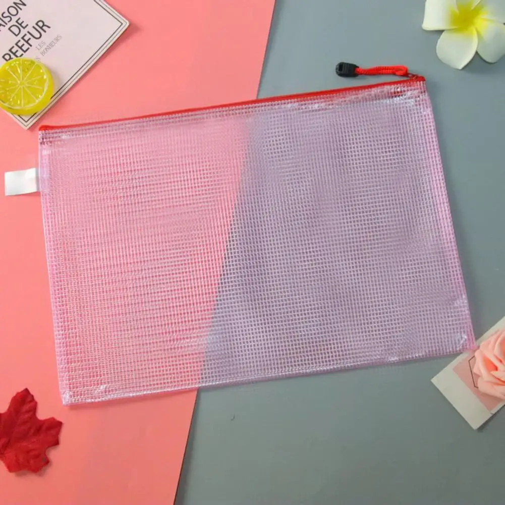 

Simple Solid Color File Organizer Durable Waterproof File Holder Capacity Flexible Document Bag for Office School for Organizing