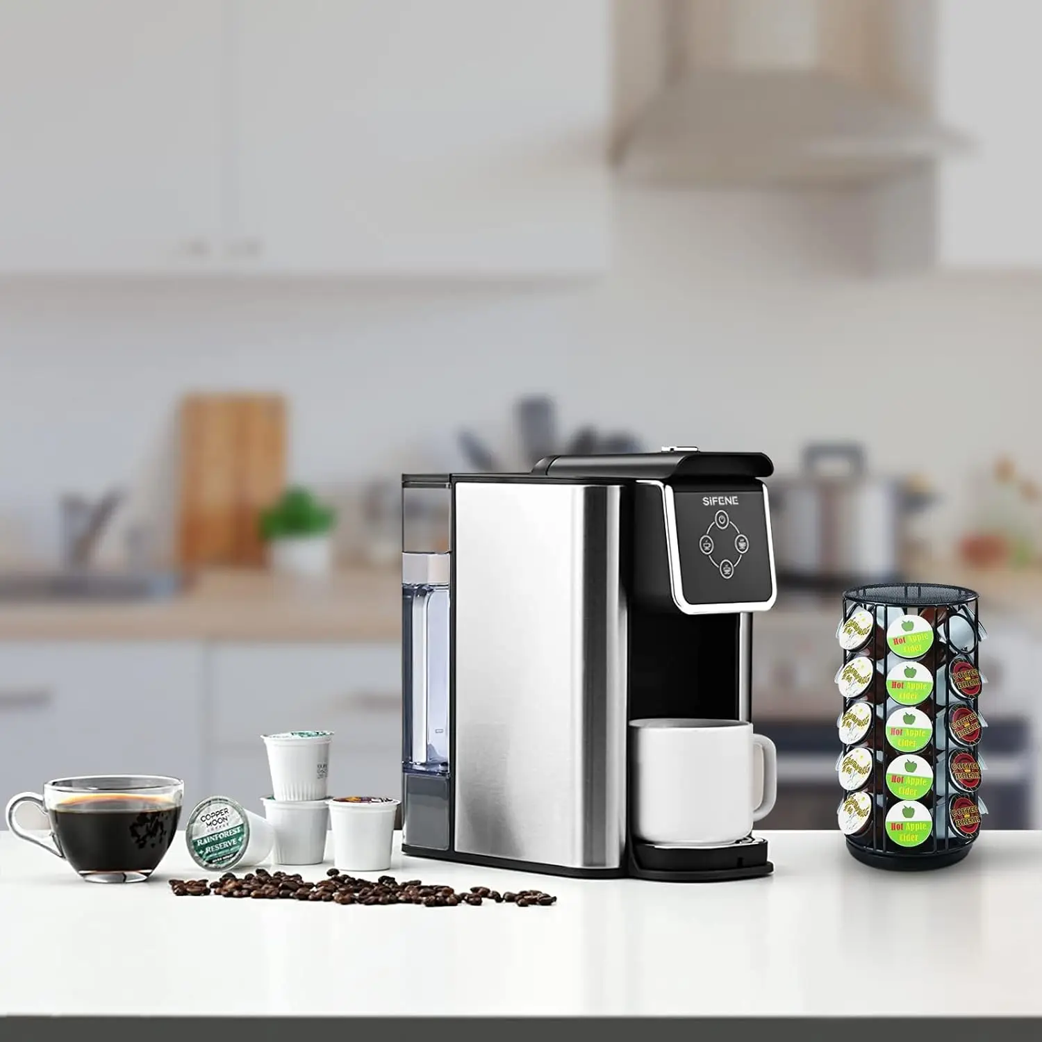 

Single Serve Coffee Maker + Electric Coffee Grinder