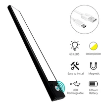 

Ultra-thin Led Cabinet Light Intelligent Closet Light Wireless Sensor Charging Long Strip for Kitchen Shoe Wardrobe Wine Cabinet