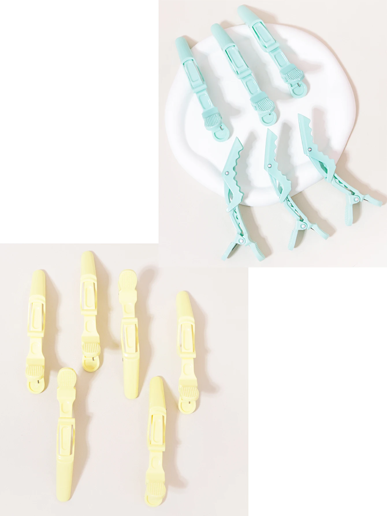 Hair Clips Alligator Plastic Hairdressing Clamps Barber For Salon Styling Hairpins Accessories 6PCS