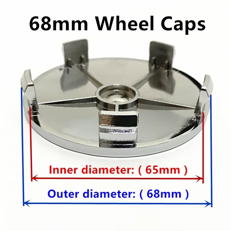 4pcs 56mm 60mm 68mm 75mm Wheel Center Caps Emblem Rims Hub Cover Badge Accessories A1714000025 For W202 W220 W124 W212 W164