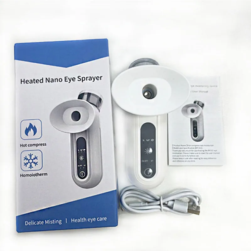 Sıcak Soğuk Kompres Göz Buhar Mist Püskürtücü Taşınabilir Nano Göz Bakımı Nemlendirici Enstrüman Göz Yorgunluğunu Giderir Göz Güzellik Nemlendirici