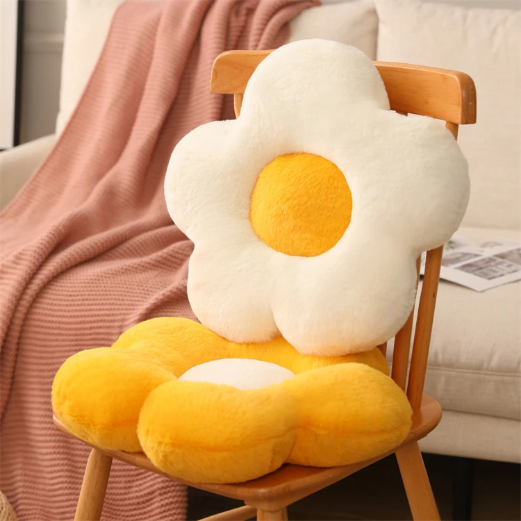 LMETJMA Nettes Blumenkissen Plüsch Blumenform Dekokissen Sitzkissen Bodenkissen Schlafzimmer Wohnzimmer Dekor Kissen JT418 – Detail 5