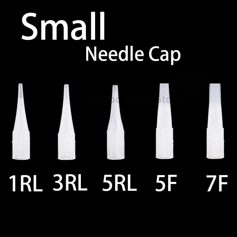 100pcs 1RL Tattoo Caps Needle Tips for Permanent Makeup Tattoo Machine Traditional Needle Nozzle for Eyebrow Lip Machine