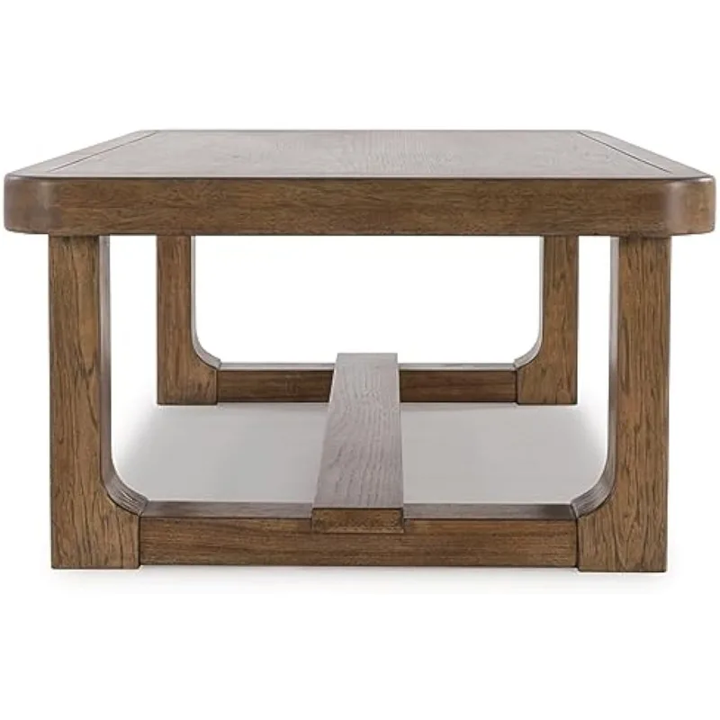 Cabalynn Traditional Farmhouse Coffee Table, Brown 5