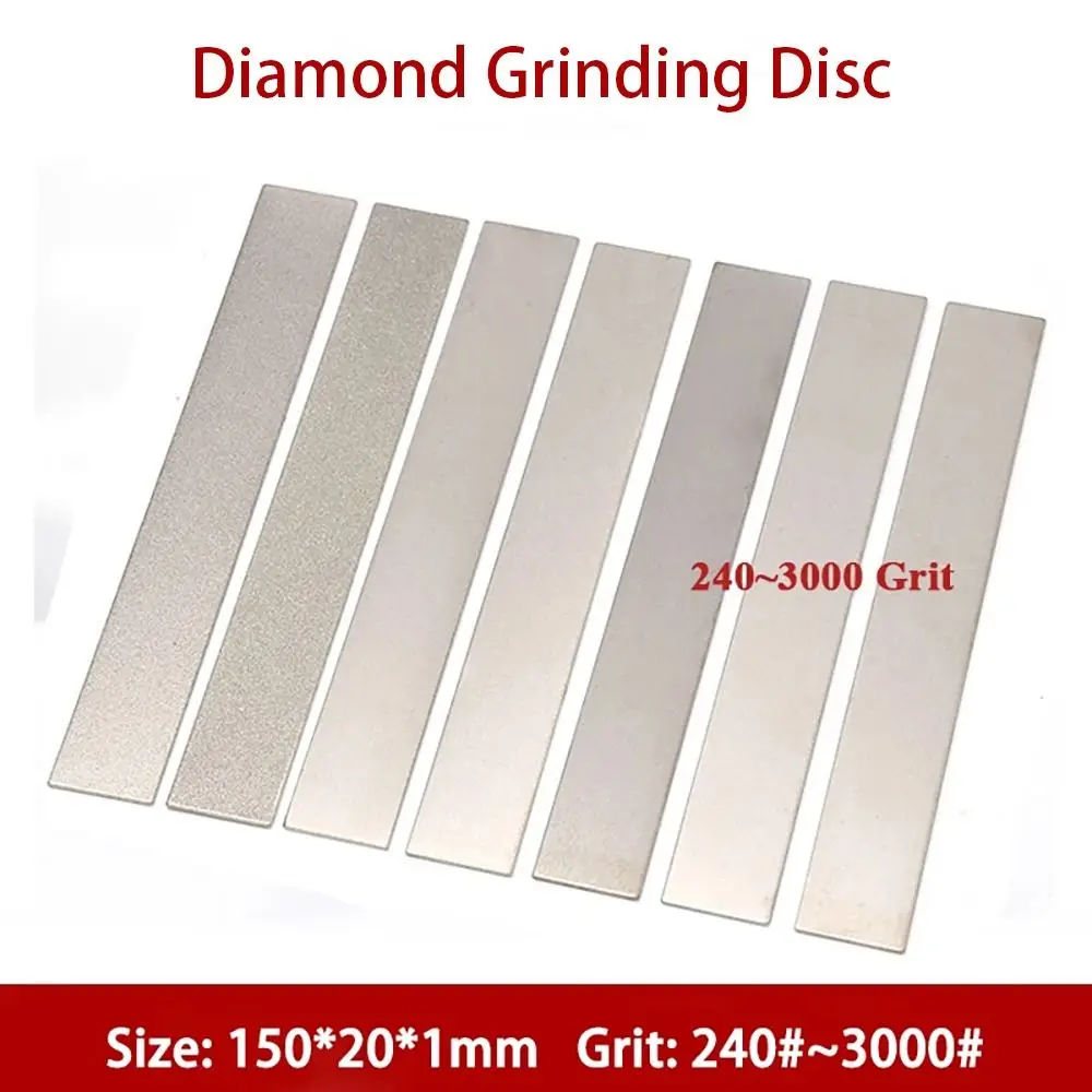 

80-3000 Grit Rectangular Electroplated Emery Polishing Disc Diamond Grinding Strip Abrasive Sharpening Plate Sharpener Carving