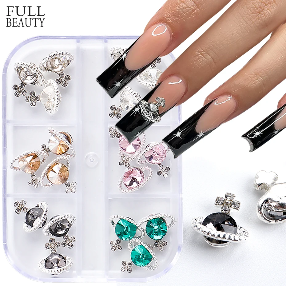 10Pcs Punk Silver Cross 3D Luxury Glitter Rhinestones Nail Charms Classic  Cross Alloy Jewelry Nail Art Decorations Nails Tools - AliExpress